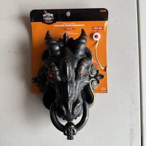 HYDE AND EEK! Boutique Animated Dragon Door Knocker Halloween Prop! Brand New‎